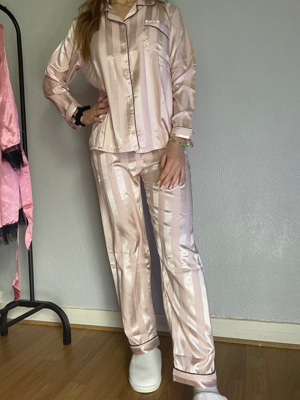 Ensemble de pyjama à rayure Rose
